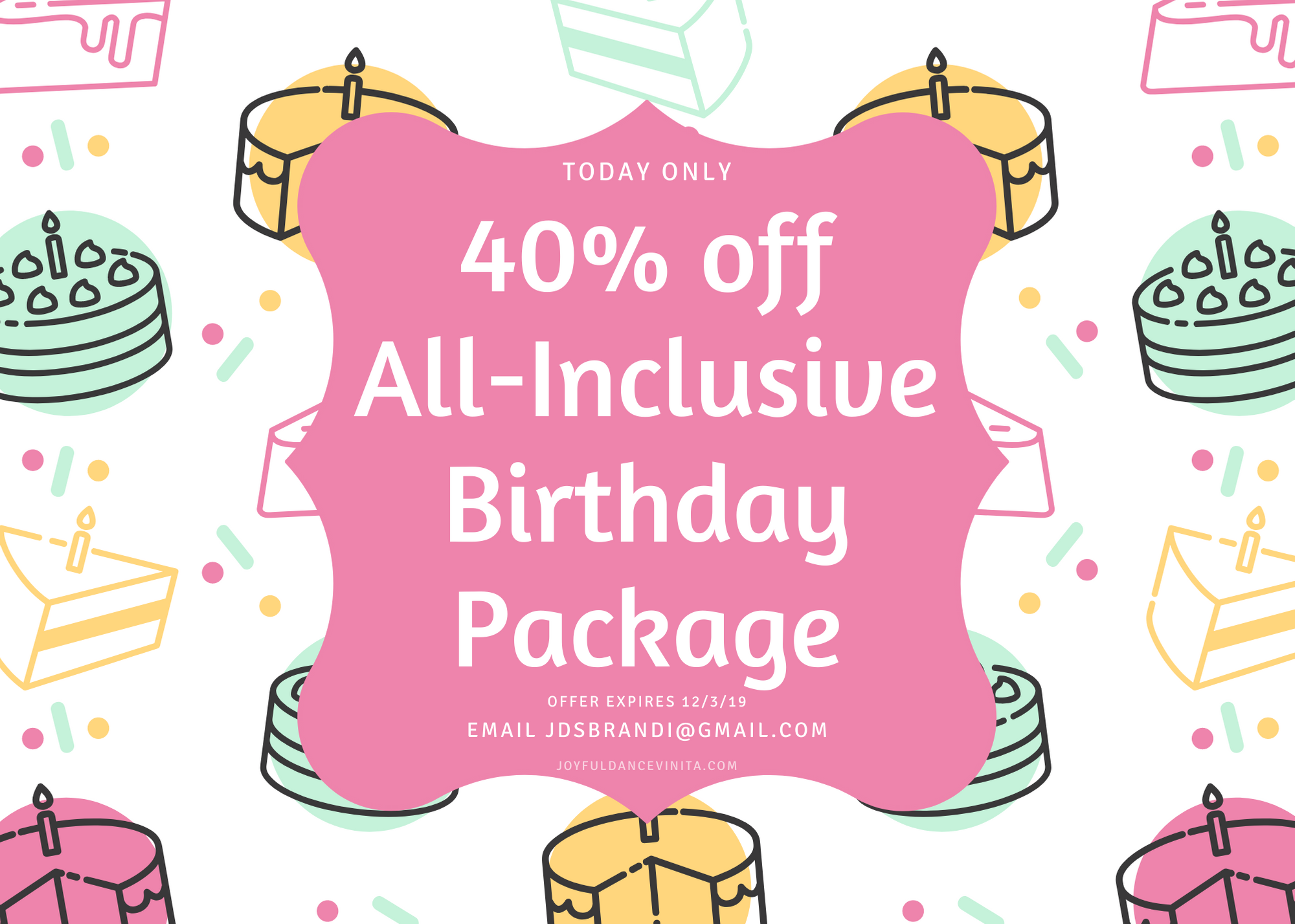 White with Colourful Pastel Pattern Princess Party Birthday Invitation